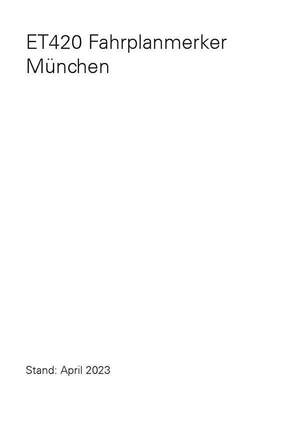 Bild: Der ET420 Fahrplanmerker München als PDF-Datei